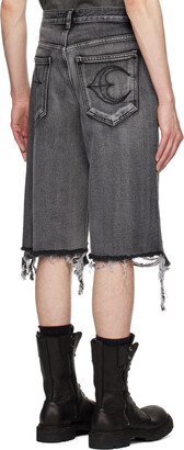 Thug Club Black Double Knee Damage Denim Shorts - ShopStyle